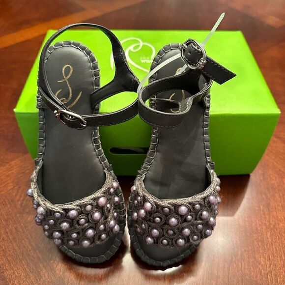 Sam Edelman holly mini beaded leather upper and lining sandal size 1M, NWT - Picture 9 of 13